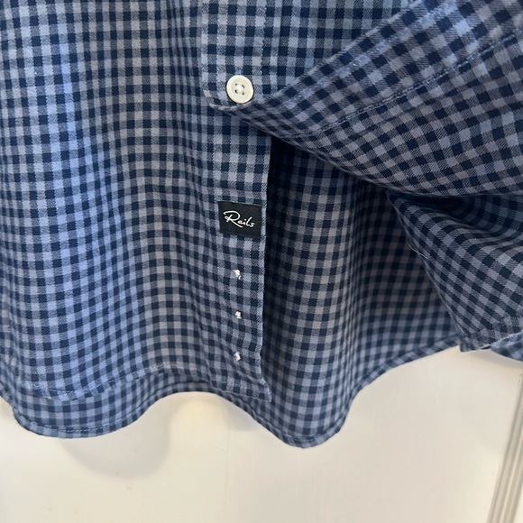 Rails NWT Reid in Navy Cornflower Check | Size Medium - Mens - Picture 5 of 9